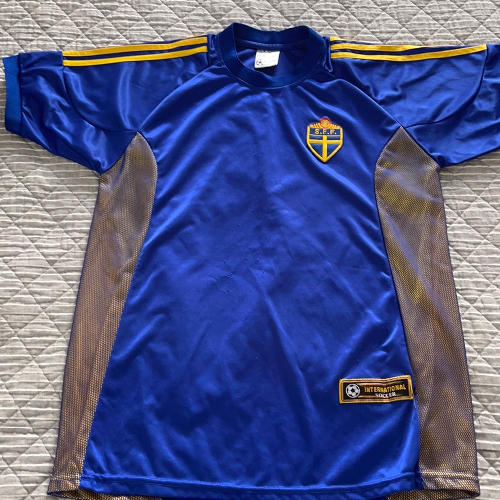 Blue SFF Ljungberg soccer jersey